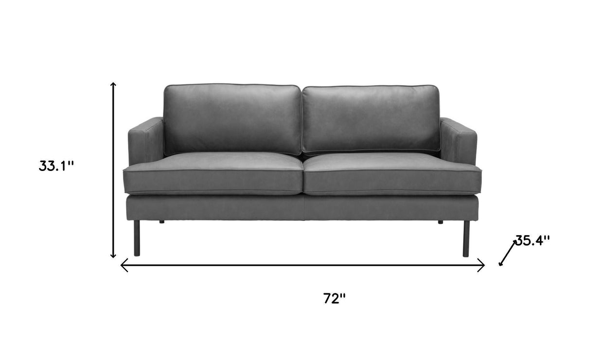 Sofa Polyester With Black Legs - Gray