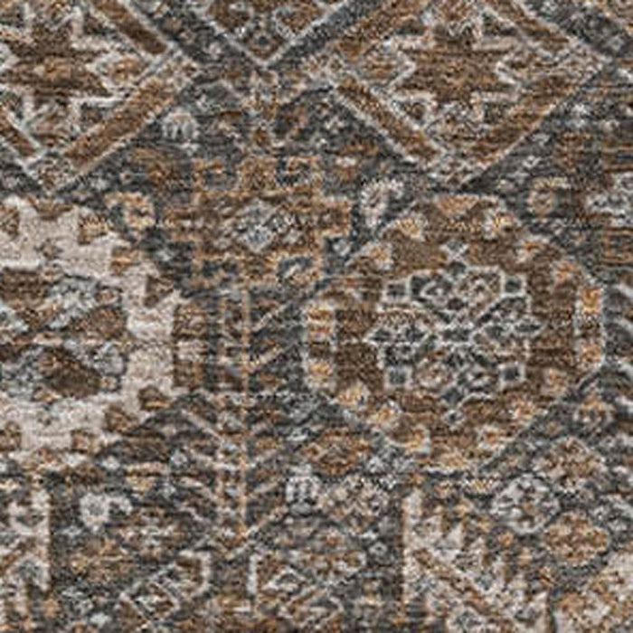 10' X 14' Tribal Washable Area Rug With UV Protection (649864) - Chocolate / Gray