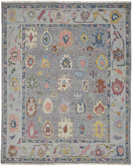 8' X 10' Persian Wool Oriental Hand Knotted Area Rug With Fringe - Gray