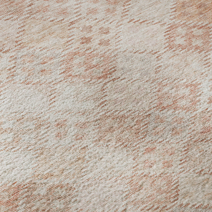 10' X 14' Geometric Washable Area Rug With UV Protection (683842) - Pink / Ivory