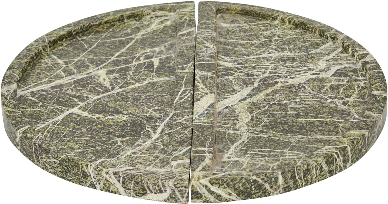 Marble tray by Meridian Furniture featuring a smooth, polished surface with natural marble veining, ideal for decorative or serving purposes.