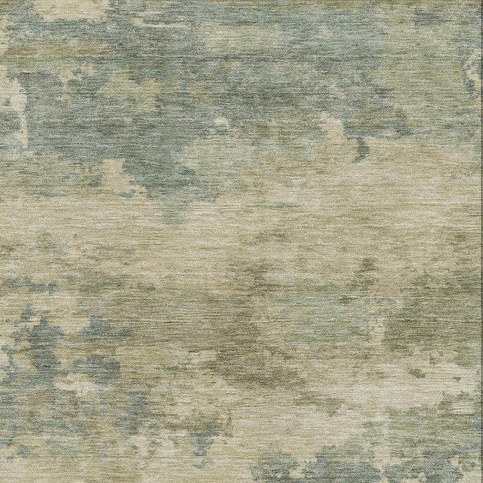 10' X 14' Abstract Washable Area Rug With UV Protection (717200) - Pale Aqua / Beige