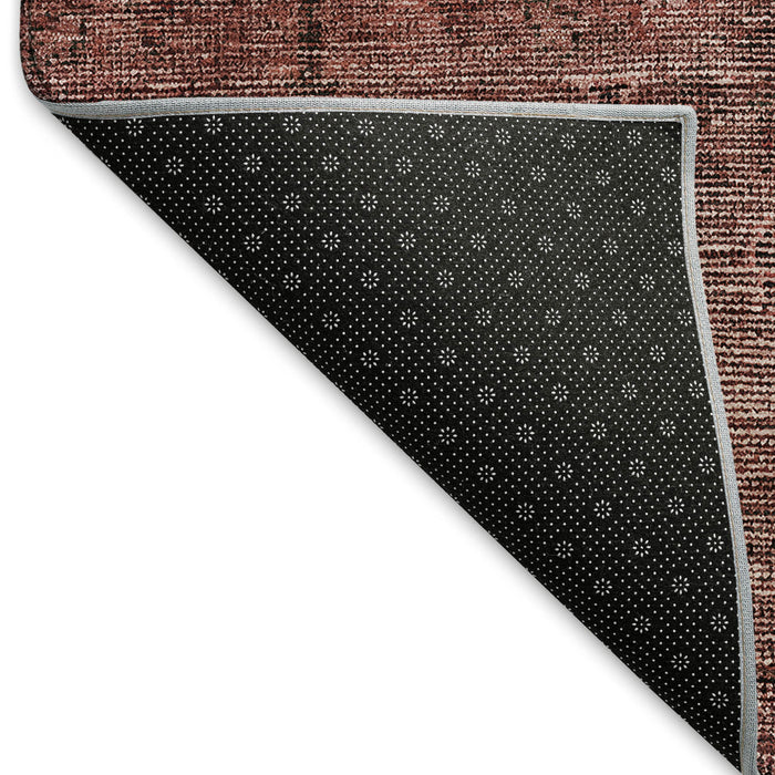 10' X 14' Southwestern Washable Area Rug With UV Protection - Rust And Gray