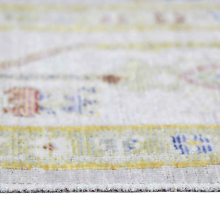 9' x 13' Floral Power Loom Area Rug - Charcoal And Ivory