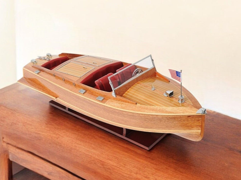 c1938 Chris Craft Runabout Large Model - Brown