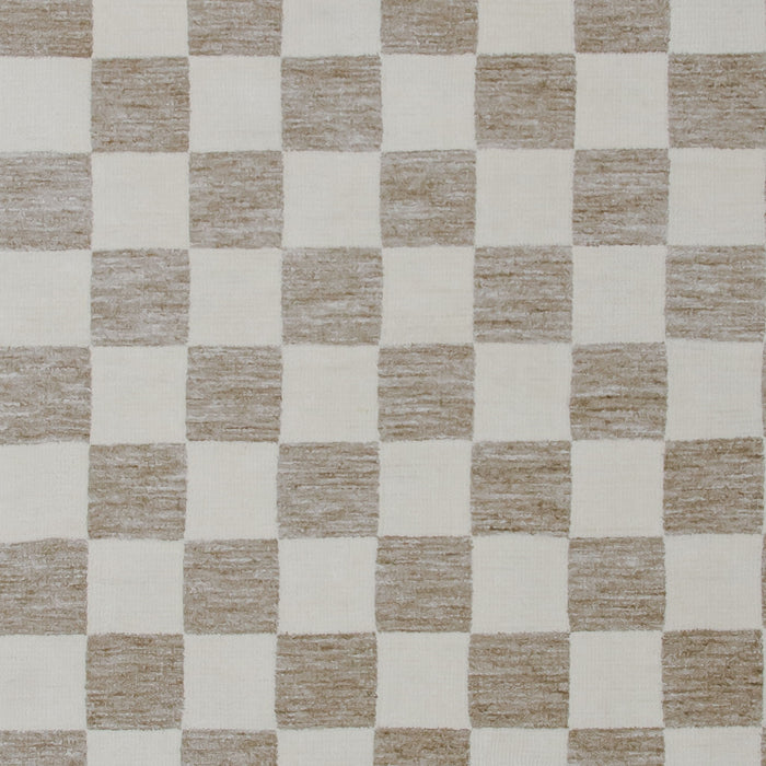 9' X 12' Checkered Area Rug (724066) - Beige / Brown