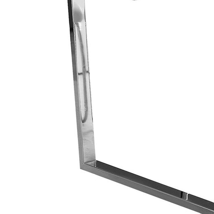59" Metal Sled Base Dining Room Table - Gray / Silver
