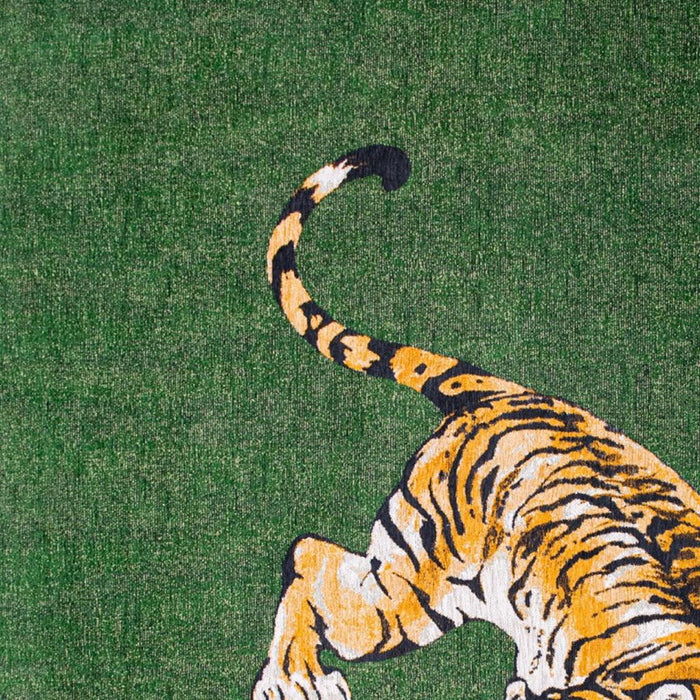 6' X 8' Abstract Washable Area Rug (552022) - Green / Yellow