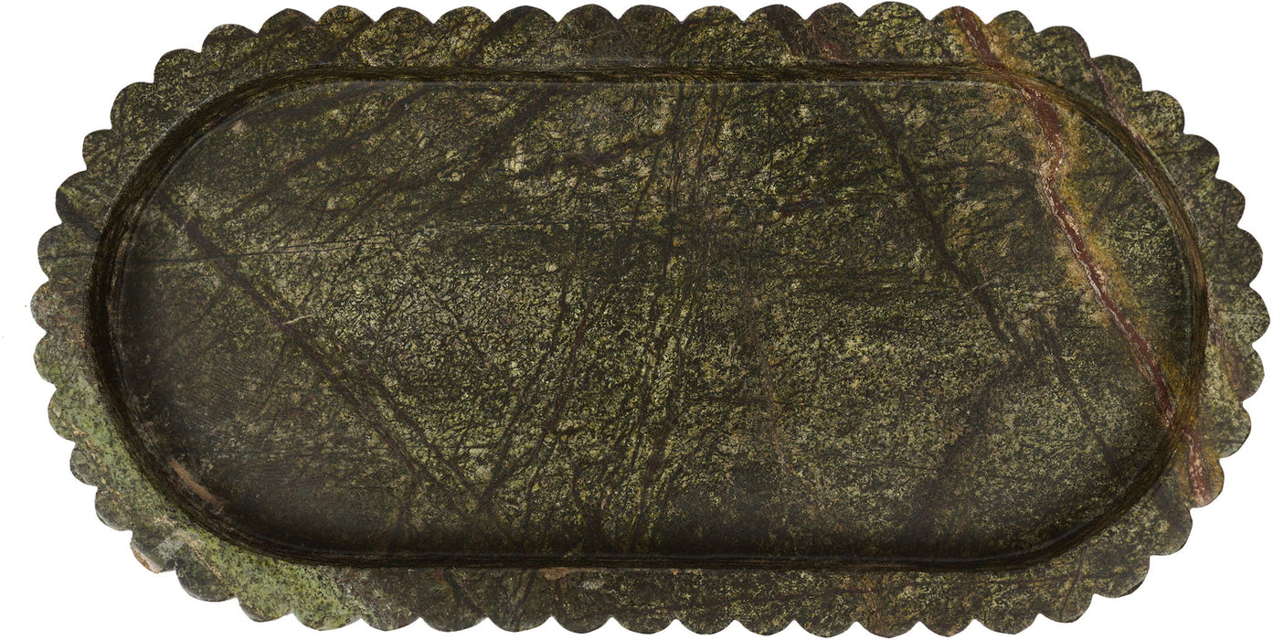 Elegant marble tray from Meridian Furniture featuring a polished surface and sleek design, ideal for decorative or serving purposes.