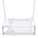 Giga outdoor patio swing with armrests, designed for garden, backyard, or sunroom, featuring a comfortable seat and sturdy frame.