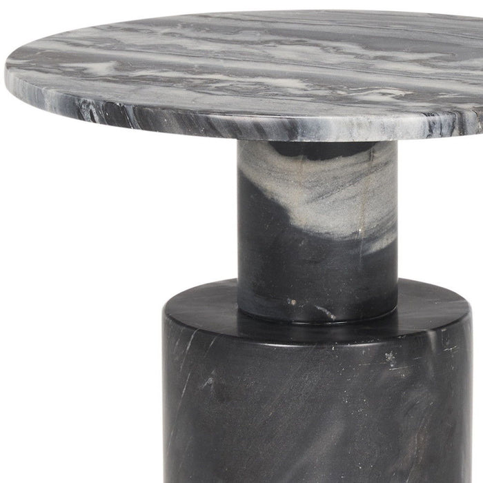 Stone And Wood Tray Table - Gray