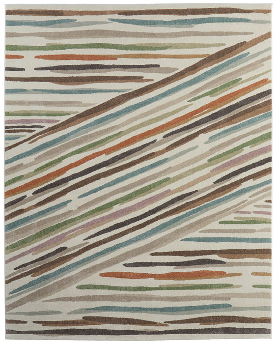 12' X 15' Modern Abstract Area Rug - Ivory