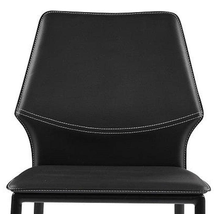 Upholstered Faux Leather Dining Side Chair (Set of 4) - Black