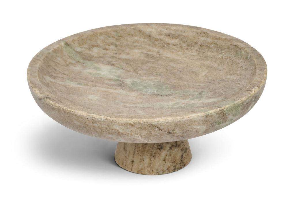 Simpson genuine marble bowl from Meridian Furniture, showcasing smooth white marble with elegant rounded edges.