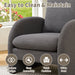 Giga Modern Sherpa upholstered accent arm chair with plush cushioning, ideal for living room, bedroom, or office lounge.