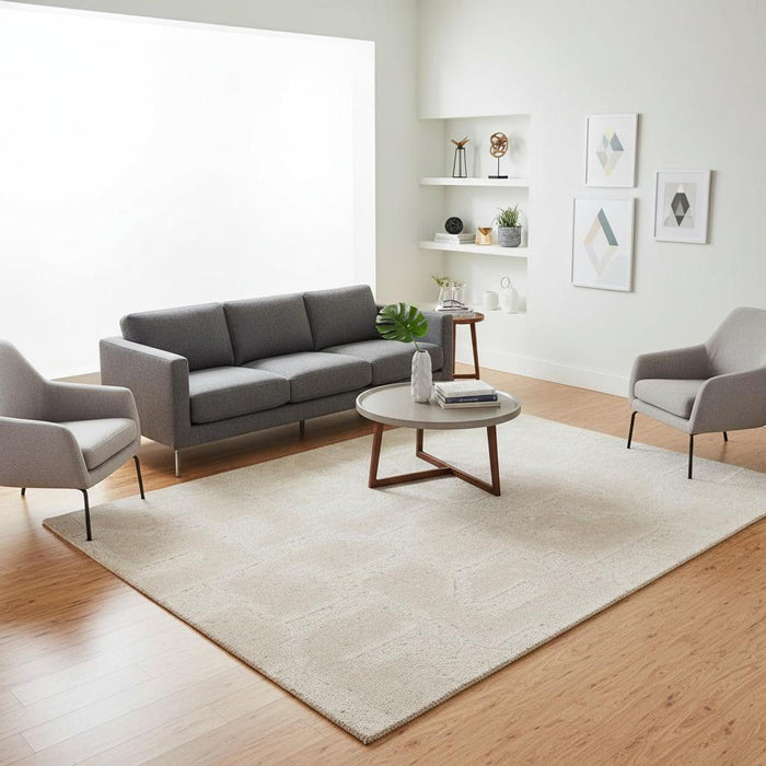 5' X 8' Geometric Area Rug (661267) - Cream / Ivory