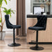 Set of 2 Giga modern upholstered swivel barstools with adjustable height, tufted backs, ideal for home pub and kitchen island seating.