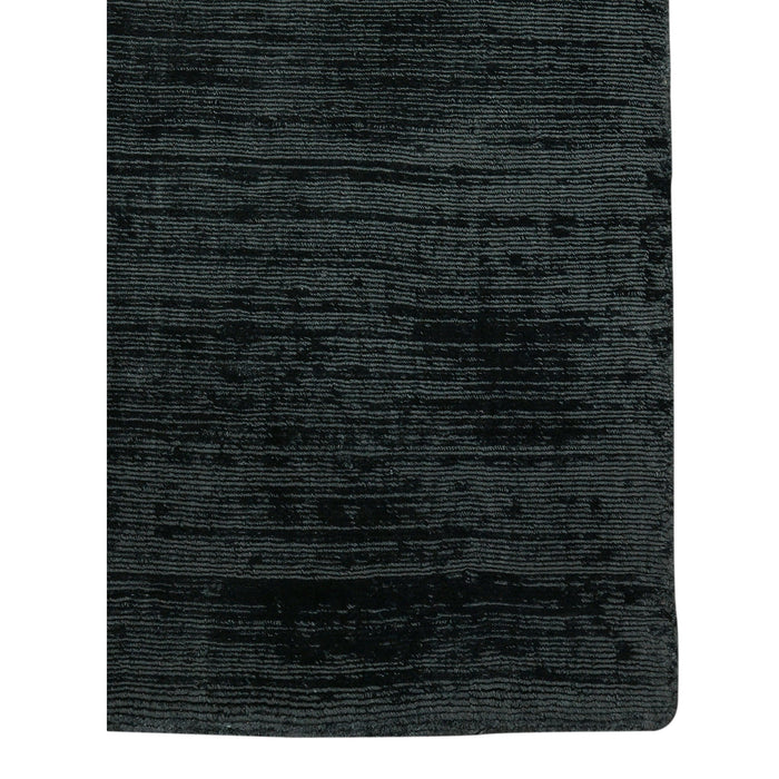 5' X 8' Abstract Hand Woven Area Rug - Charcoal And Black
