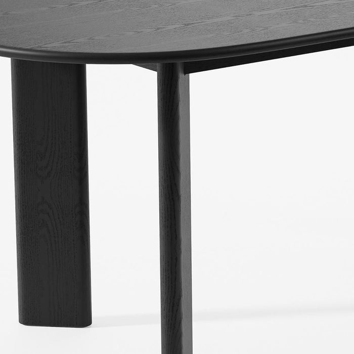 66" Solid Wood Oval Dining Table - Black