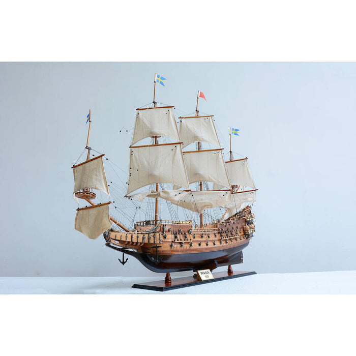 Hand Painted Model Boat (624645) - Dark Brown / Beige