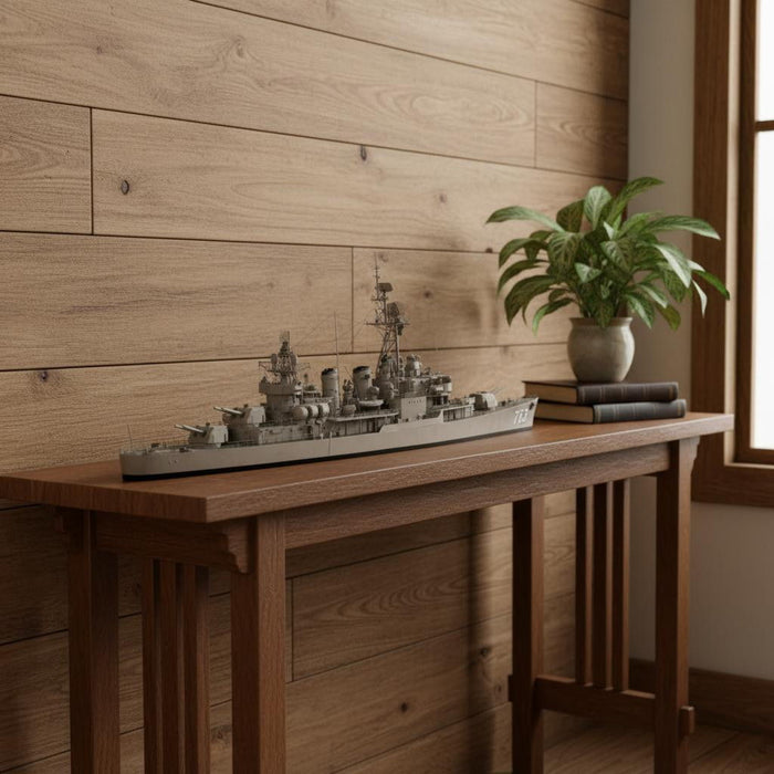 Hand Painted Model Boat (624349) - Gray