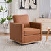 Giga modern upholstered square swivel accent chair with 360-degree rotation, featuring a plush fabric seat and sleek design.