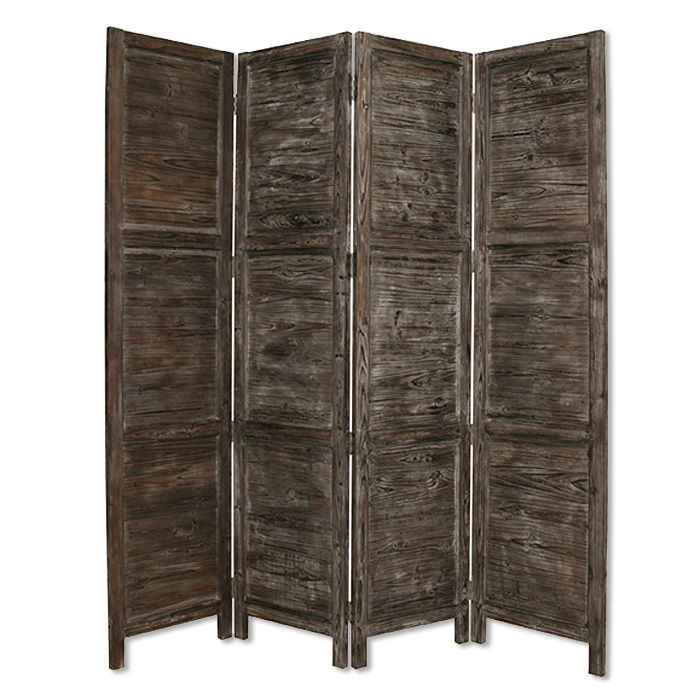76" x 84" Wood Screen - Dark Brown