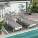 Giga outdoor chaise lounge chair back and seat cushions set, comfortable and weather-resistant for outdoor relaxation.