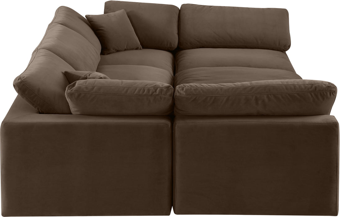 Comfy - 6 Piece Velvet Sectional