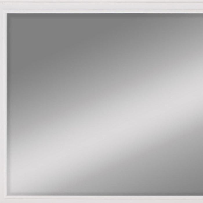28" Rectangle Wall Mounted Full Length Hanging Mirror - White