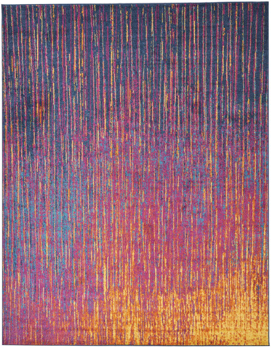 9' x 12' Abstract Power Loom Area Rug - Fuchsia
