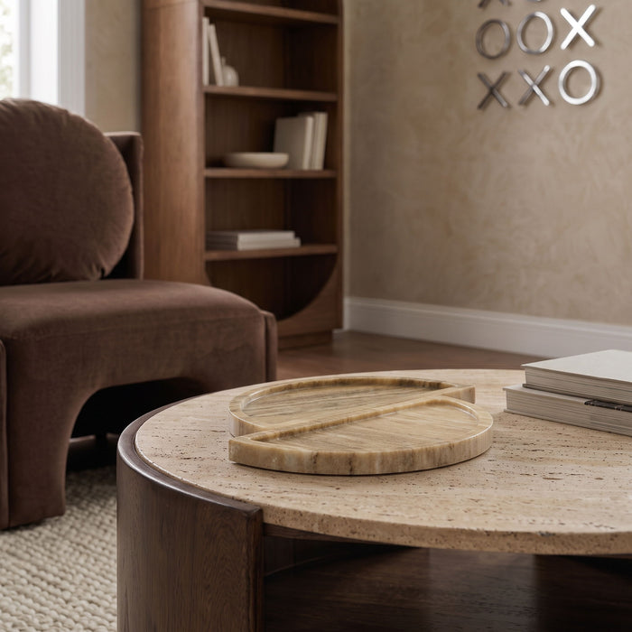 Marble tray by Meridian Furniture featuring a smooth, polished surface and elegant design, suitable for serving or decoration.