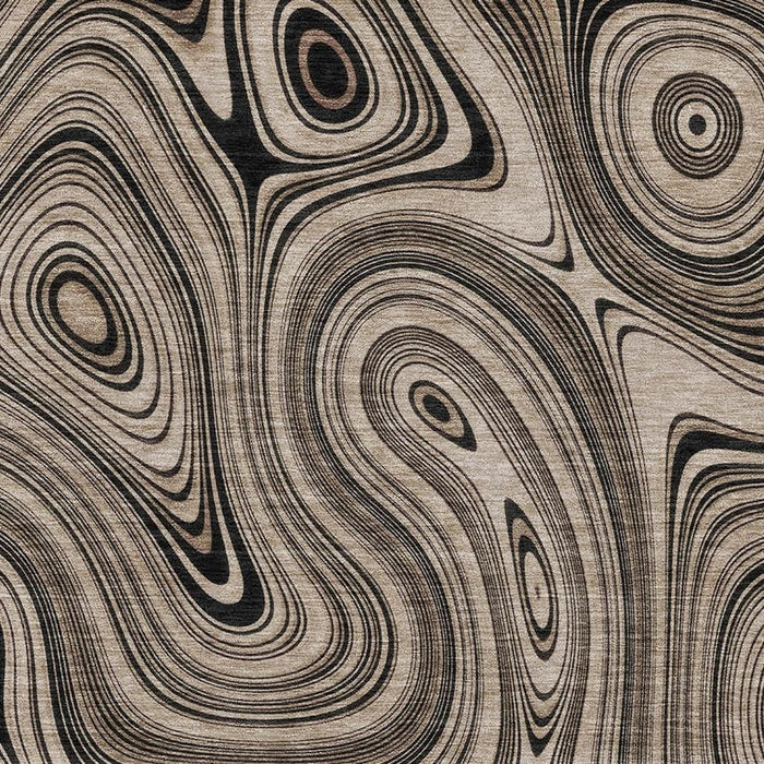 10' X 14' Geometric Washable Area Rug With UV Protection (717705) - Beige / Charcoal