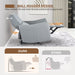 Giga Wall Hugger Power Recliner Chair with USB Type-C port, plush padded armrests and reclining mechanism for comfort and convenience.