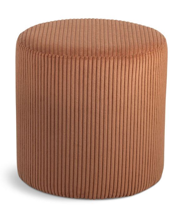 Roy - Round Microsuede Ottoman / Stool