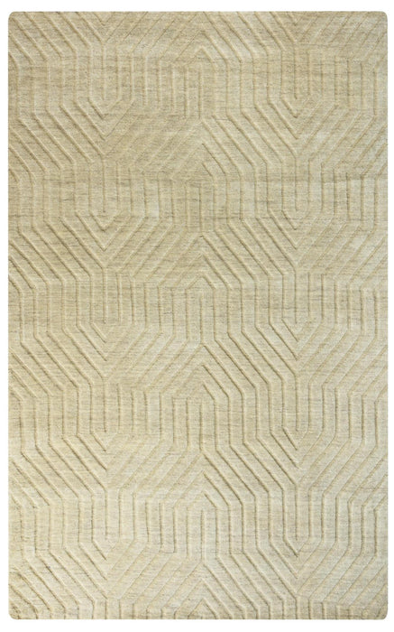 9' X 12' Wool Geometric Hand Tufted Area Rug (748224) - Tan / Natural