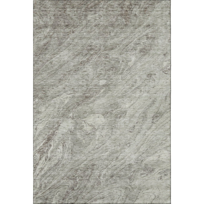 8' X 10' Abstract Washable Area Rug With UV Protection (653474) - Taupe / Ivory