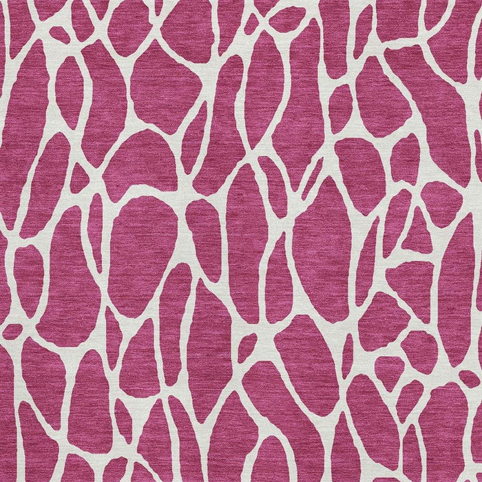 10' X 14' Geometric Washable Area Rug With UV Protection (680385) - Blush / Ivory