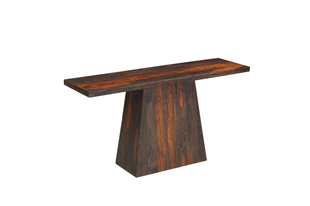 Pedestal Console Table - Mahogany