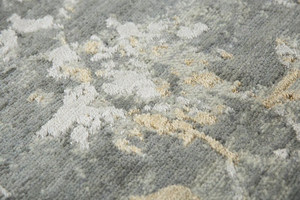 8' X 10' New Zealand Lambs Wool Floral Hand Carved Handmade Area Rug (747065) - Gray / Beige