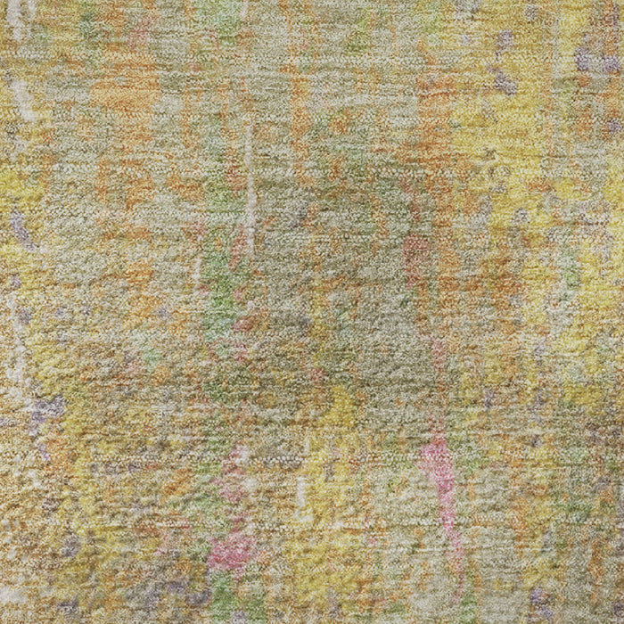 10' X 14' Abstract Washable Area Rug With UV Protection (708463) - Green / Purple / Gold