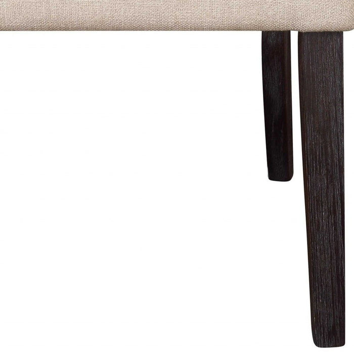 Tufted And Upholstered Linen Dining Side Chairs (Set of 2) - Beige
