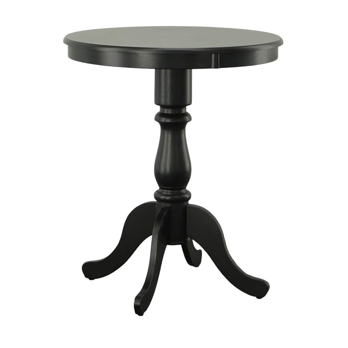 30'' Solid Wood Rounded Bar Table - Black