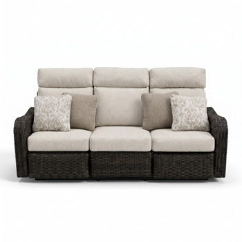 Mission Beach brown and beige sofa recliner with cushion by Signature Design by Ashley®