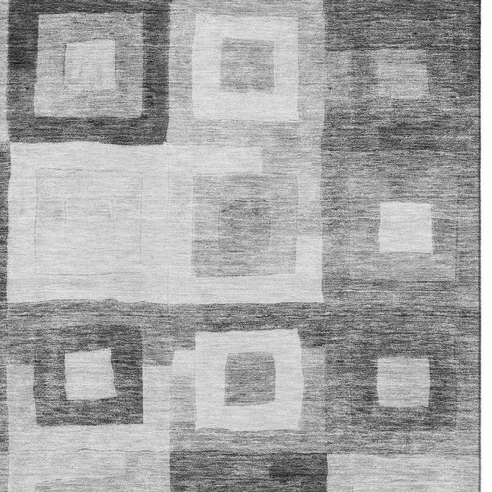 10' X 14' Geometric Washable Area Rug With UV Protection (686687) - Gray / Silver