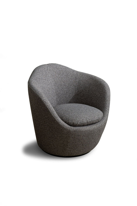 Cotton Blend Metal Lounge Chair (716379) - Gray
