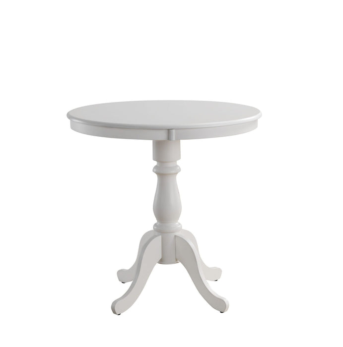 Solid Wood Rounded Bar Table - White