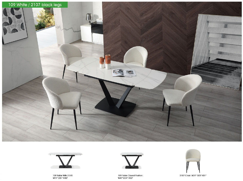 109 - Ceramic Dining Table With Extension