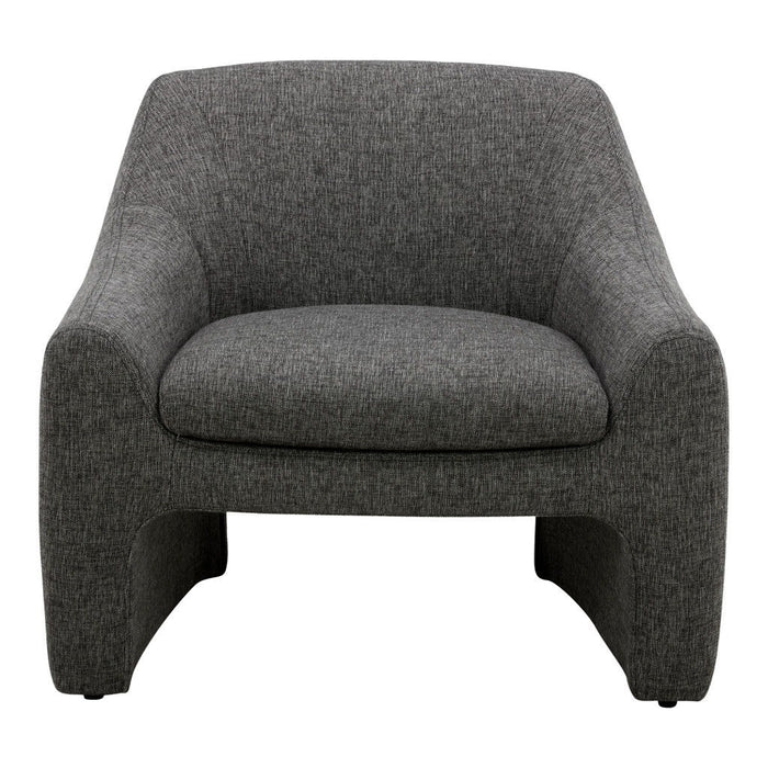 Upholstered Fabric Dining Arm Chair - Dark Gray