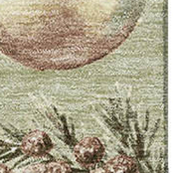 10' X 14' Polka Dot Washable Area Rug With UV Protection (702473) - Artichoke Green / Brown / Beige